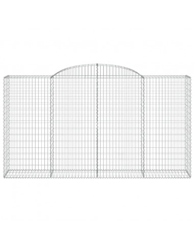 Cesti Gabbioni ad Arco 2 pz 300x50x160/180 cm Ferro Zincato