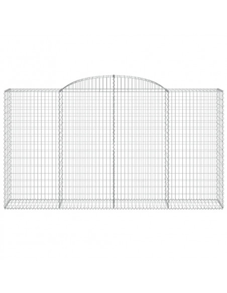 Cesti Gabbioni ad Arco 4 pz 300x50x160/180 cm Ferro Zincato