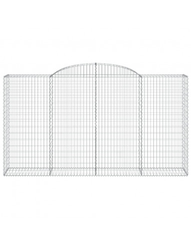 Cesti Gabbioni ad Arco 5 pz 300x50x160/180 cm Ferro Zincato