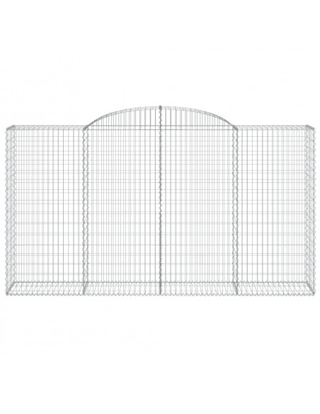 Cesti Gabbioni ad Arco 5 pz 300x50x160/180 cm Ferro Zincato