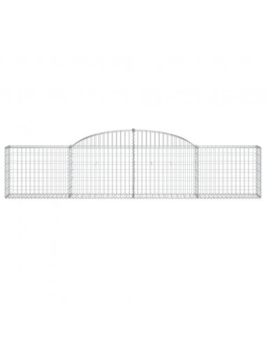 Cesti Gabbioni ad Arco 20 pz 300x30x60/80 cm Ferro Zincato