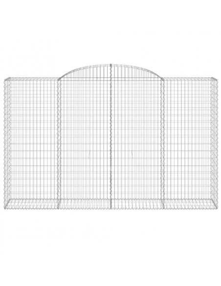 Cesti Gabbioni ad Arco 2 pz 300x50x180/200 cm Ferro Zincato