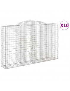 Cesti Gabbioni ad Arco 10 pz 300x50x180/200 cm Ferro Zincato 2