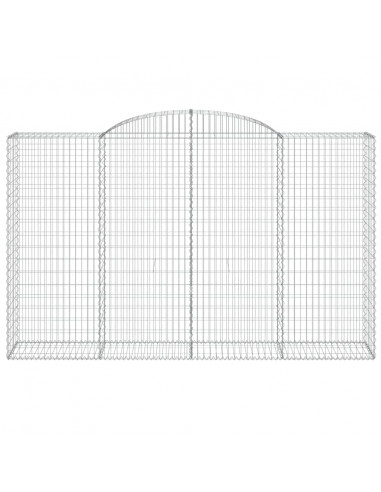 Cesti Gabbioni ad Arco 10 pz 300x50x180/200 cm Ferro Zincato