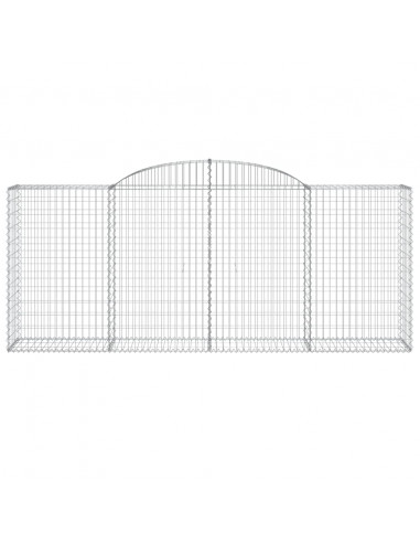 Cesti Gabbioni ad Arco 3 pz 300x50x120/140 cm Ferro Zincato