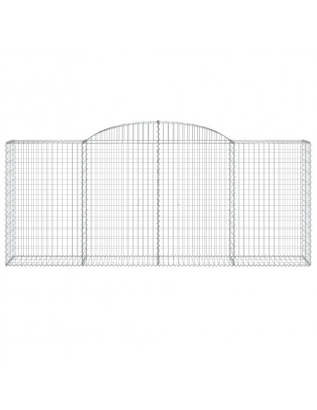 Cesti Gabbioni ad Arco 3 pz 300x50x120/140 cm Ferro Zincato