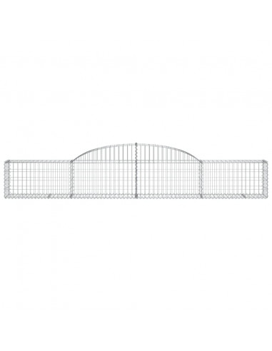 Cesti Gabbioni ad Arco 4 pz 300x30x40/60 cm Ferro Zincato