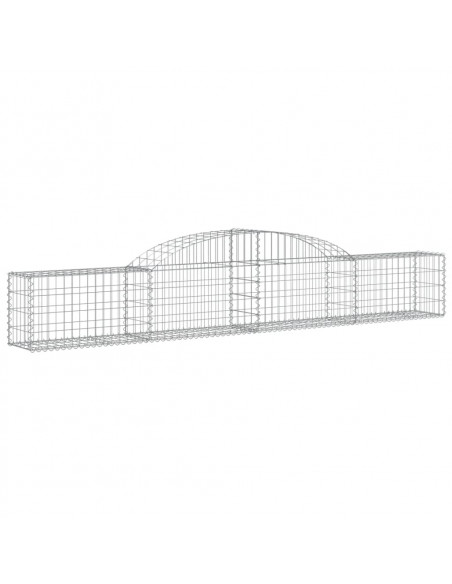 Cesti Gabbioni ad Arco 2 pz 300x30x40/60 cm Ferro Zincato