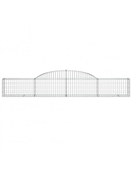 Cesti Gabbioni ad Arco 2 pz 300x30x40/60 cm Ferro Zincato