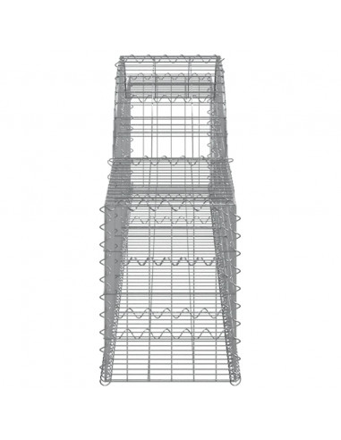 Cesti Gabbioni ad Arco 2 pz 300x30x40/60 cm Ferro Zincato