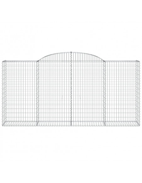Cesti Gabbioni ad Arco 3 pz 300x50x140/160 cm Ferro Zincato