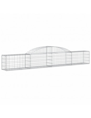 Cesti Gabbioni ad Arco 13 pz 300x30x40/60 cm Ferro Zincato