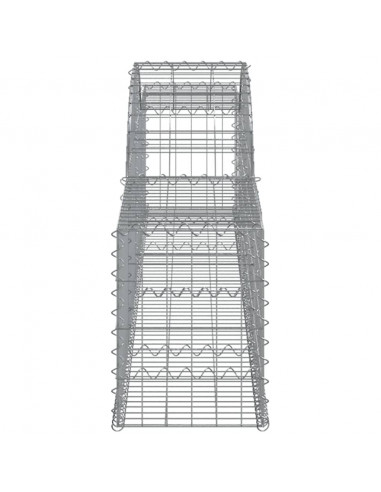 Cesti Gabbioni ad Arco 6 pz 300x30x40/60 cm Ferro Zincato