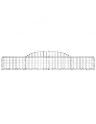 Cesti Gabbioni ad Arco 5 pz 300x30x40/60 cm Ferro Zincato