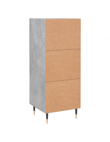 Credenza Grigio Cemento 34,5x34x90 cm in Legno Multistrato