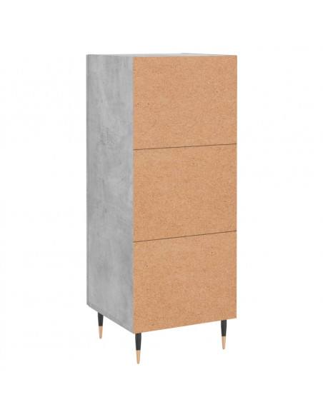 Credenza Grigio Cemento 34,5x34x90 cm in Legno Multistrato
