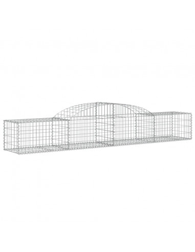 Cesti Gabbioni ad Arco 4 pz 300x50x40/60 cm Ferro Zincato
