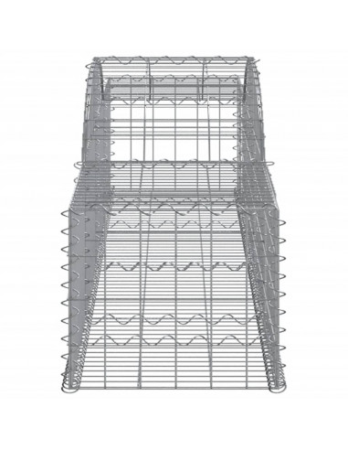 Cesti Gabbioni ad Arco 4 pz 300x50x40/60 cm Ferro Zincato