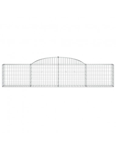 Cesti Gabbioni ad Arco 13 pz 300x30x60/80 cm Ferro Zincato