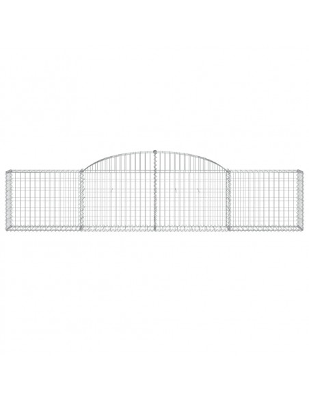 Cesti Gabbioni ad Arco 13 pz 300x30x60/80 cm Ferro Zincato