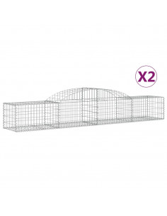 Cesti Gabbioni ad Arco 2 pz 300x50x40/60 cm Ferro Zincato 2