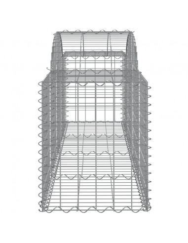 Cesti Gabbioni ad Arco 11 pz 200x50x60/80 cm Ferro Zincato