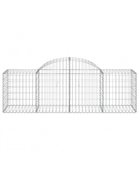 Cesti Gabbioni ad Arco 10 pz 200x50x60/80 cm Ferro Zincato