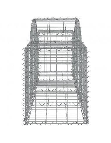 Cesti Gabbioni ad Arco 10 pz 200x50x60/80 cm Ferro Zincato