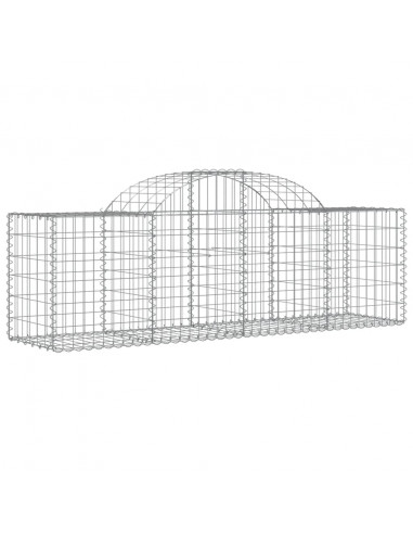 Cesti Gabbioni ad Arco 14 pz 200x50x60/80 cm Ferro Zincato