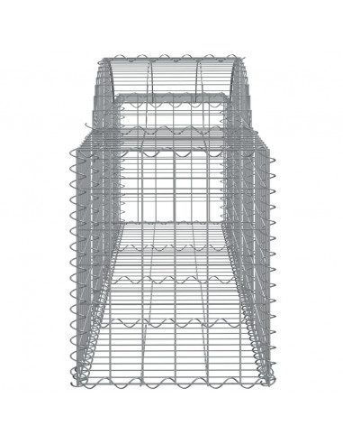 Cesti Gabbioni ad Arco 13 pz 200x50x60/80 cm Ferro Zincato