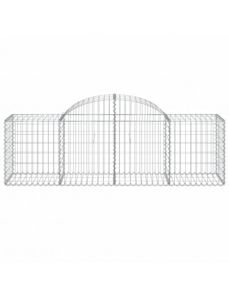 Cesti Gabbioni ad Arco 12 pz 200x50x60/80 cm Ferro Zincato
