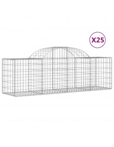 Cesti Gabbioni ad Arco 25 pz 200x50x60/80 cm Ferro Zincato 2