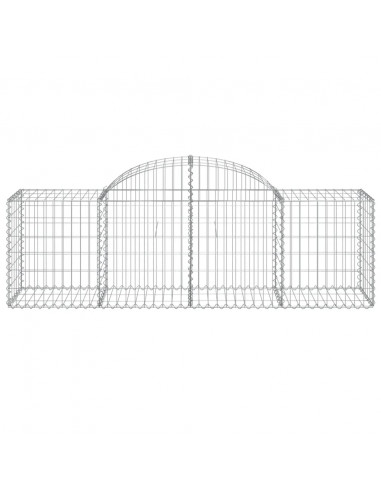 Cesti Gabbioni ad Arco 2 pz 200x50x60/80 cm Ferro Zincato