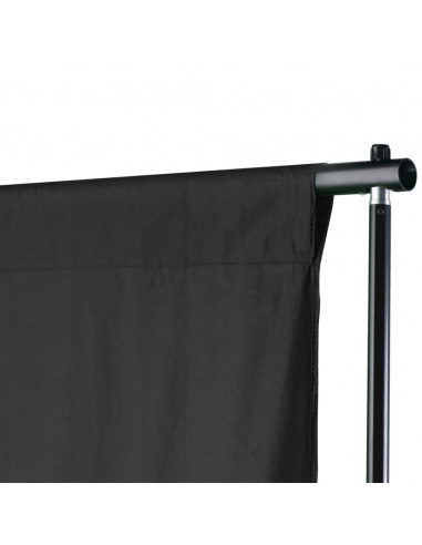 Sistema Portafondale Foto con Fondale 600x300 cm Nero