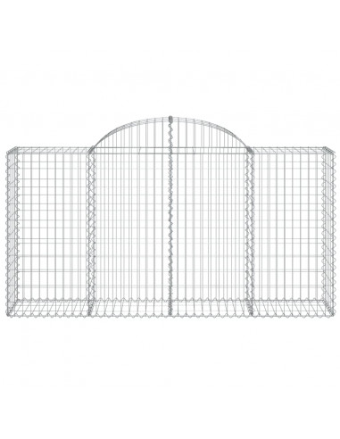 Cesti Gabbioni ad Arco 6 pz 200x50x100/120 cm Ferro Zincato