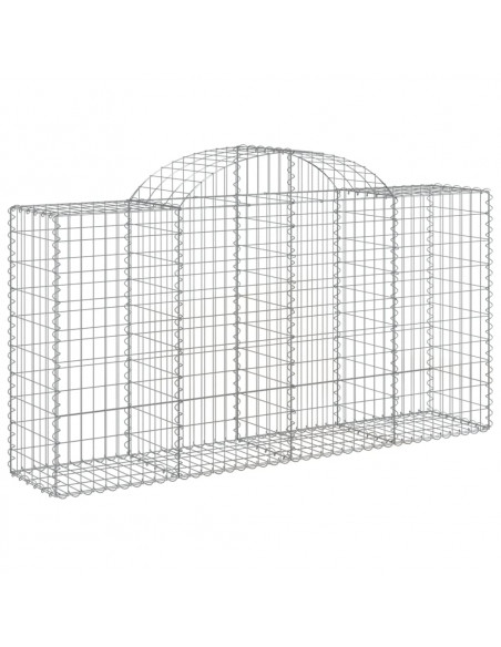 Cesti Gabbioni ad Arco 10 pz 200x50x100/120 cm Ferro Zincato