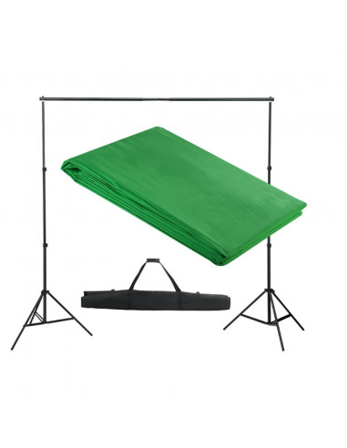 Sistema Portafondali con Fondale Verde 300 x 300 cm