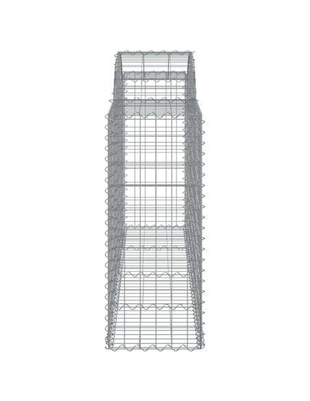 Cesti Gabbioni ad Arco 10 pz 200x50x100/120 cm Ferro Zincato