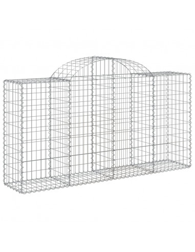 Cesti Gabbioni ad Arco 4 pz 200x50x100/120 cm Ferro Zincato