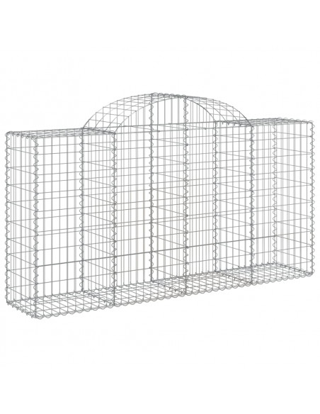 Cesti Gabbioni ad Arco 4 pz 200x50x100/120 cm Ferro Zincato