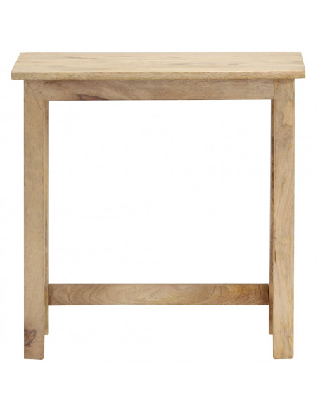 Tavolini Impilabili 3 pz in Legno Massello di Mango