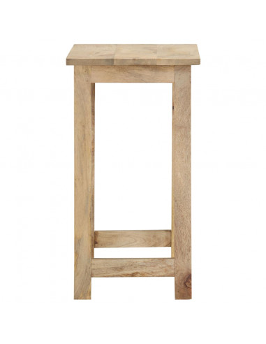 Tavolini Impilabili 3 pz in Legno Massello di Mango