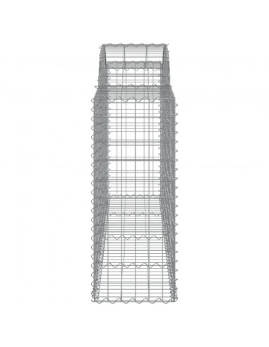 Cesti Gabbioni ad Arco 15 pz 200x50x100/120 cm Ferro Zincato
