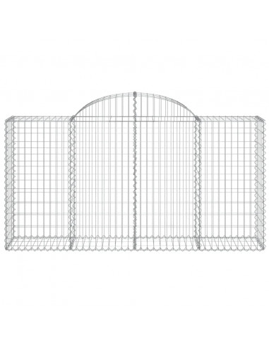 Cesti Gabbioni ad Arco 30 pz 200x50x100/120 cm Ferro Zincato