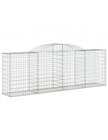 Cesti Gabbioni ad Arco 3 pz 300x50x100/120 cm Ferro Zincato
