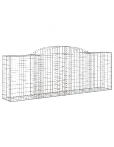 Cesti Gabbioni ad Arco 8 pz 300x50x100/120 cm Ferro Zincato
