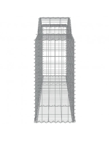 Cesti Gabbioni ad Arco 2 pz 300x50x100/120 cm Ferro Zincato