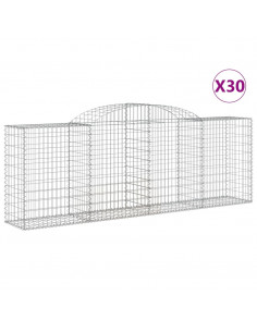 Cesti Gabbioni ad Arco 30 pz 300x50x100/120 cm Ferro Zincato 2