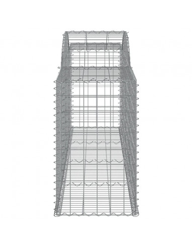 Cesti Gabbioni ad Arco 7 pz 300x50x80/100 cm Ferro Zincato