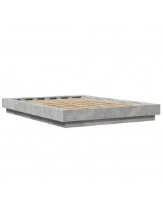 Giroletto Luci LED Grigio Cemento 120x200 cm Legno Multistrato 2
